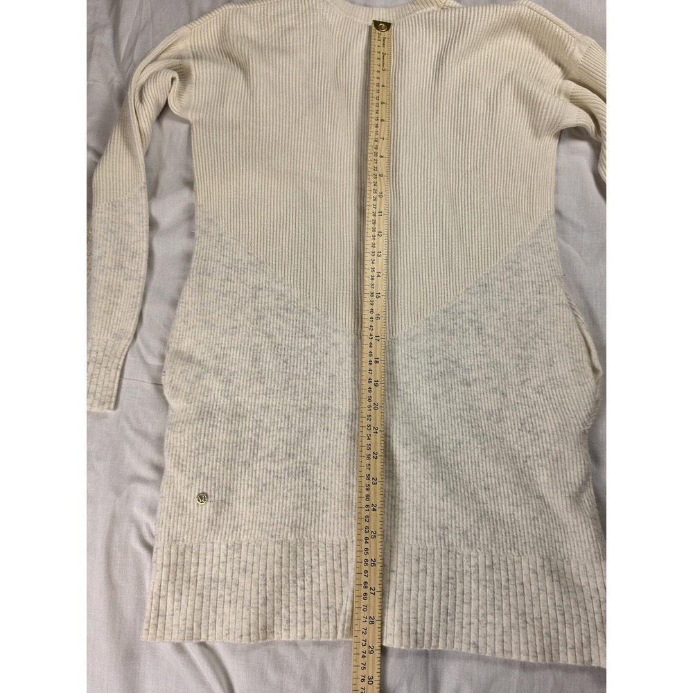 Lululemon Sweater Womens Small White Ribbed Knit Long Sleeve Tunic Pullover - Picture 4 of 9
